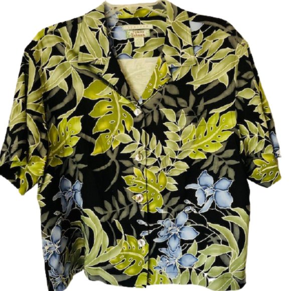 Tommy Bahama Stretch Silk Camp Shirt L (12/14) - Picture 1 of 9